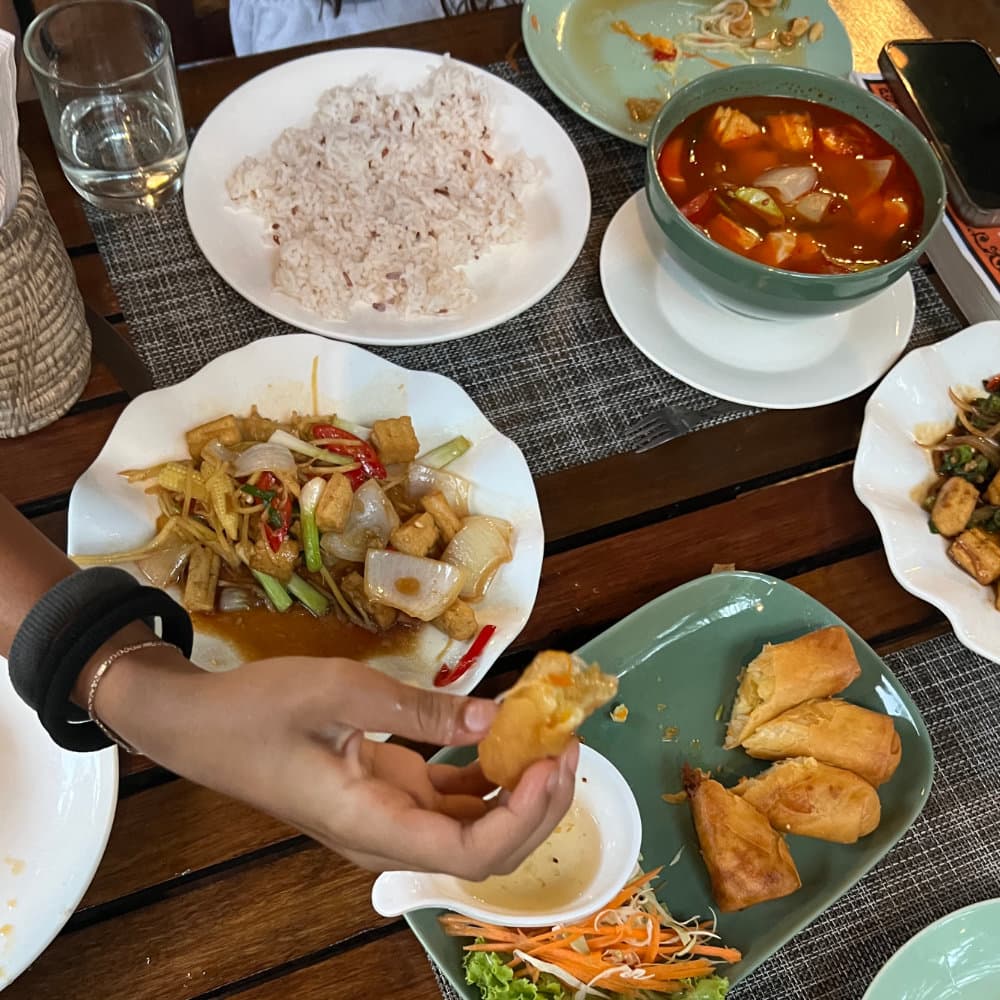 Thai food at the Our Jungle House restaurant