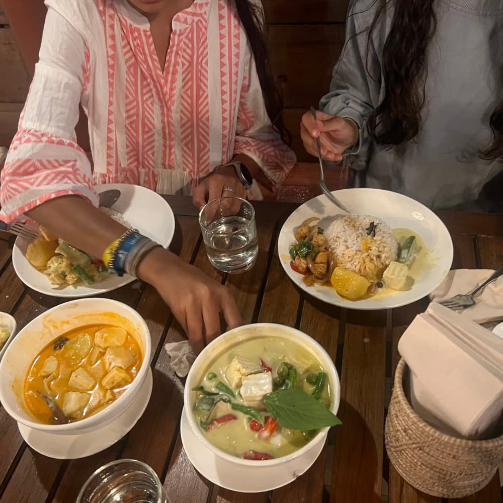 Thai food at the Our Jungle House restaurant