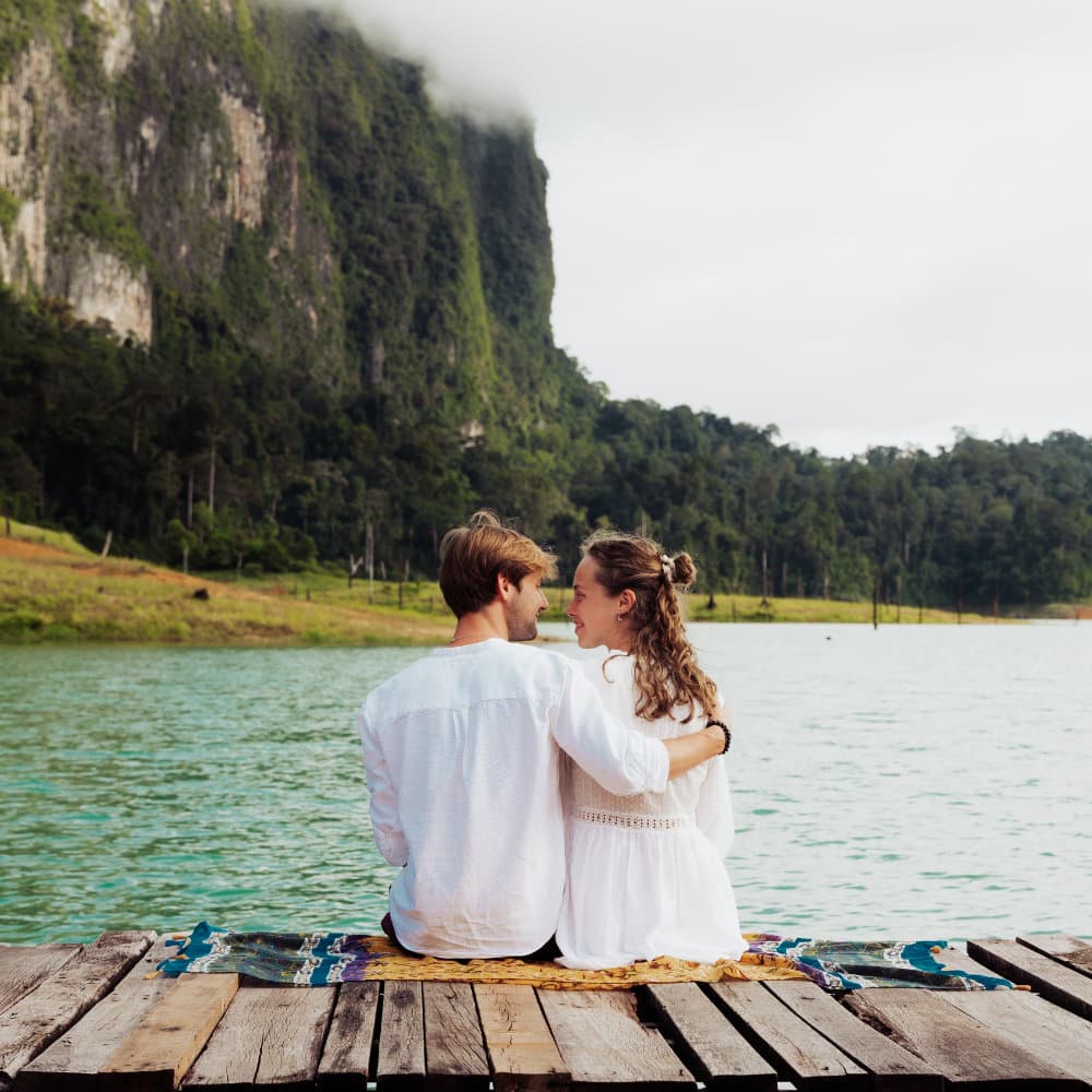 Sitting on the lake