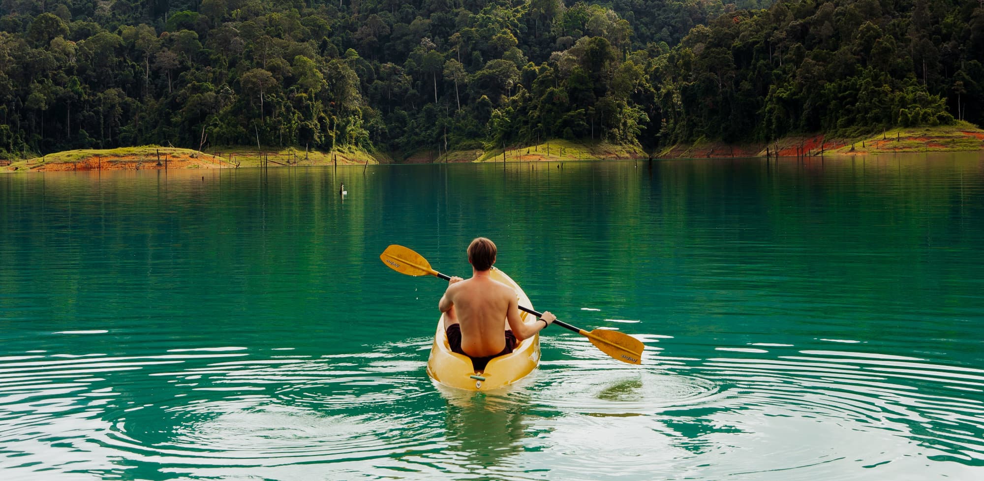 Kayaking on the lake