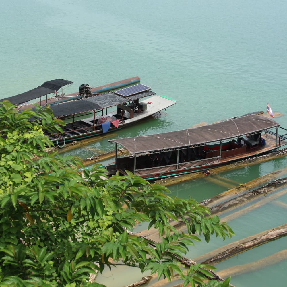 Boats on Cheow Lan Lake