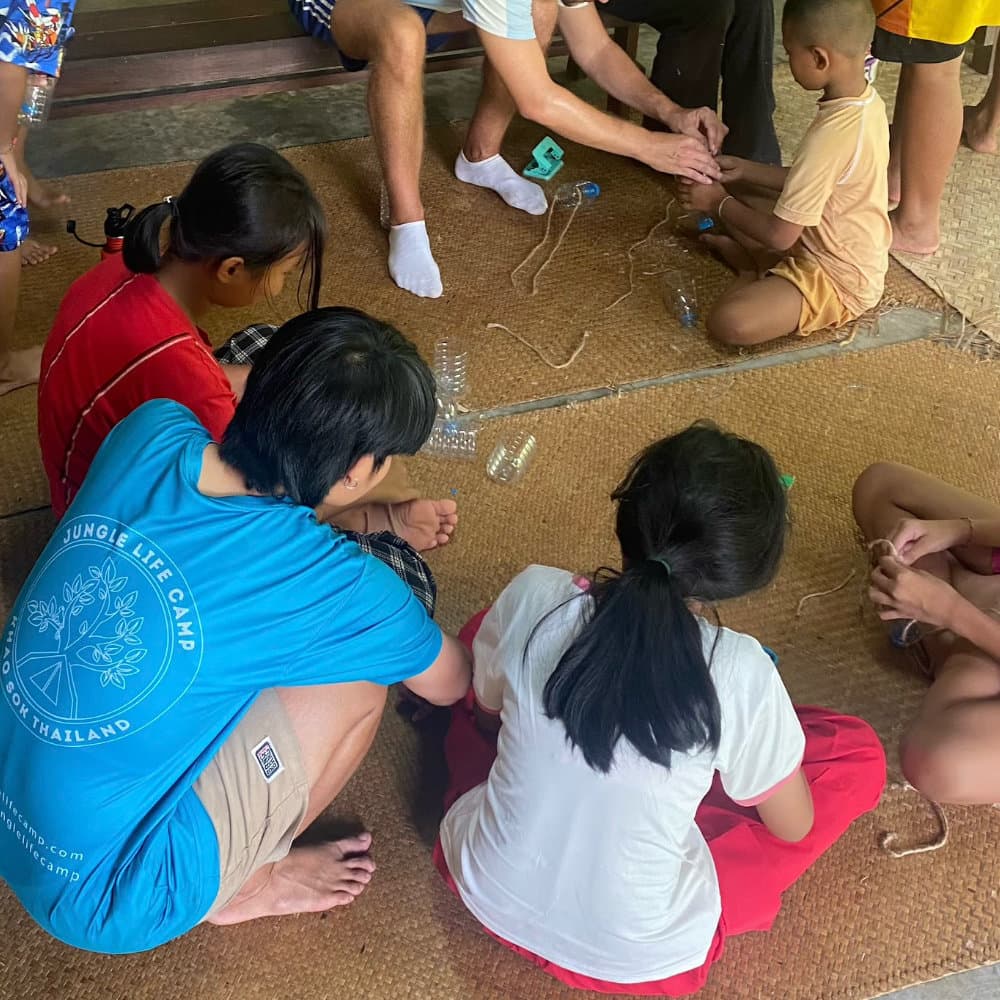 Kids at our sttainable camp