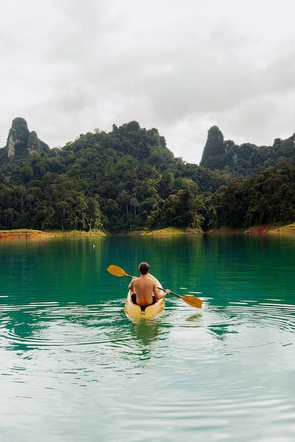 Kayaking on the lake