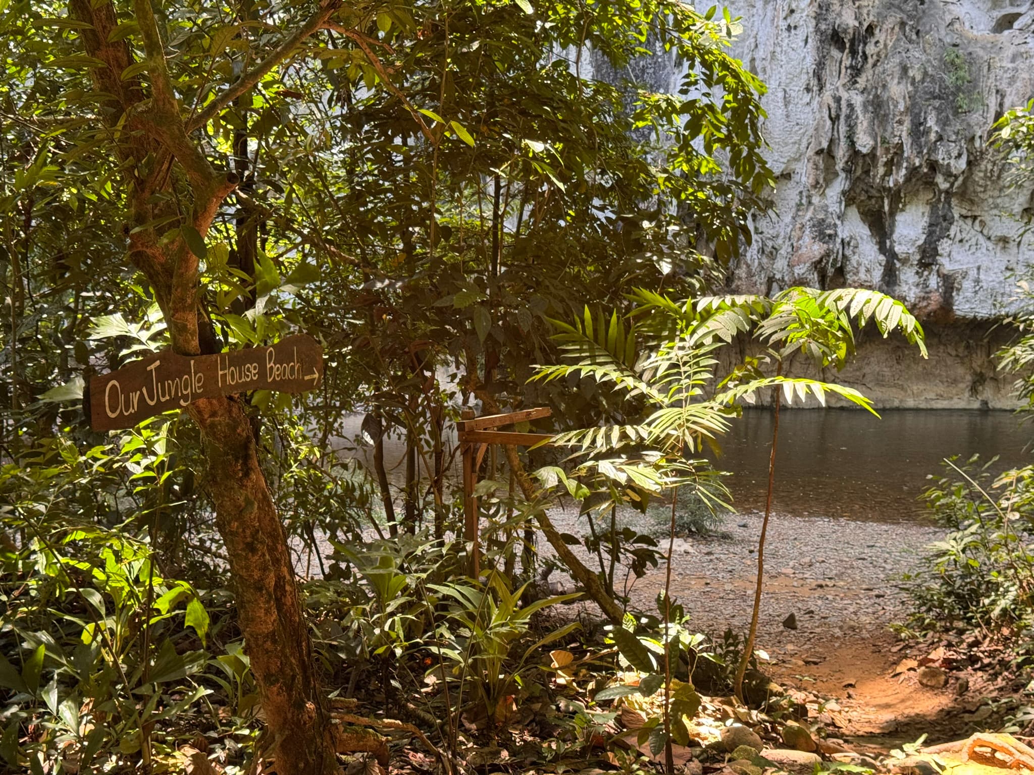 River beside Our Jungle House restaurant