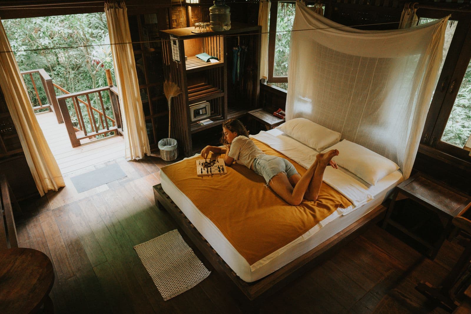 Forest treehouse interior