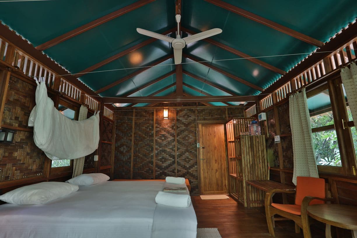 Jungle bungalow interior