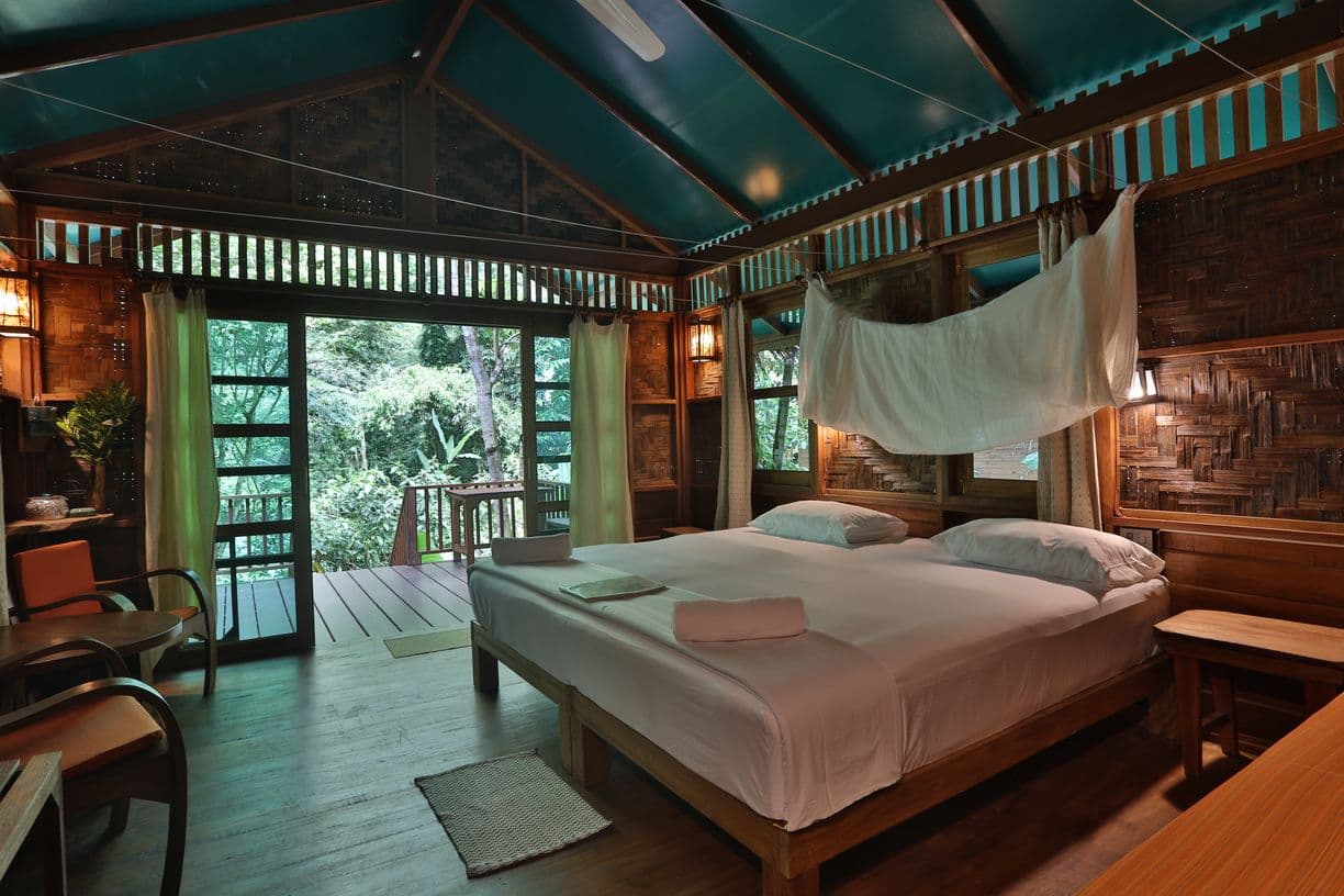 Jungle bungalow interior