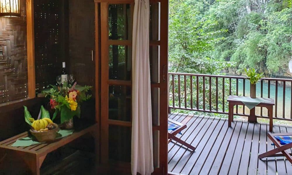 Romance treehouse balcony with chairs