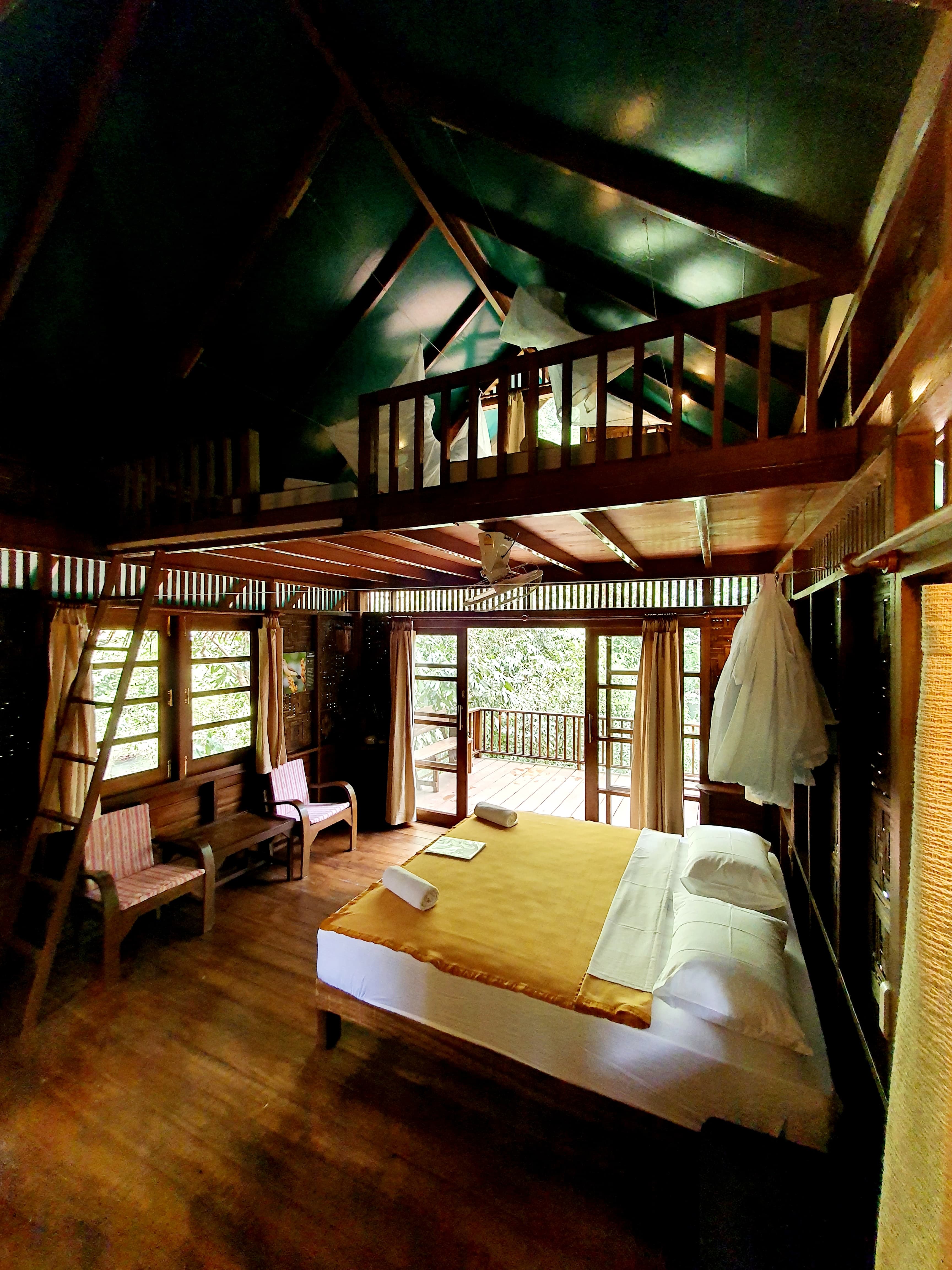 Sunrise loft treehouse interior