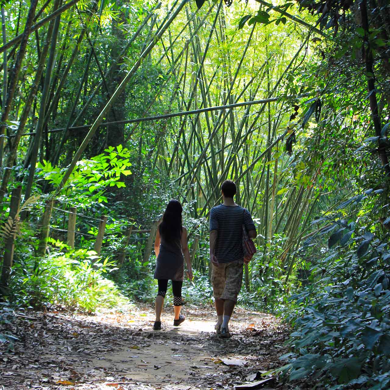 Walking by the river in Khao Sok