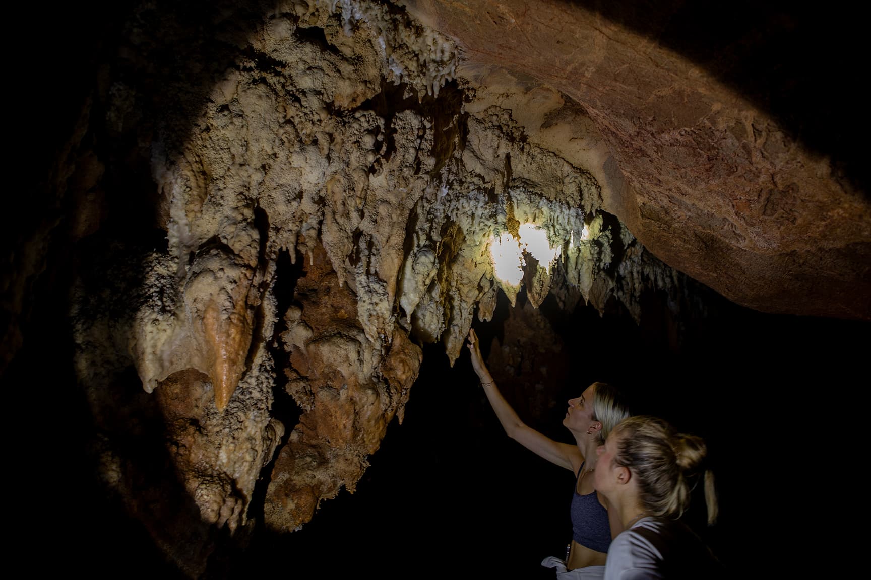 Exploring a limestone cave in Khlong Phanom National Park