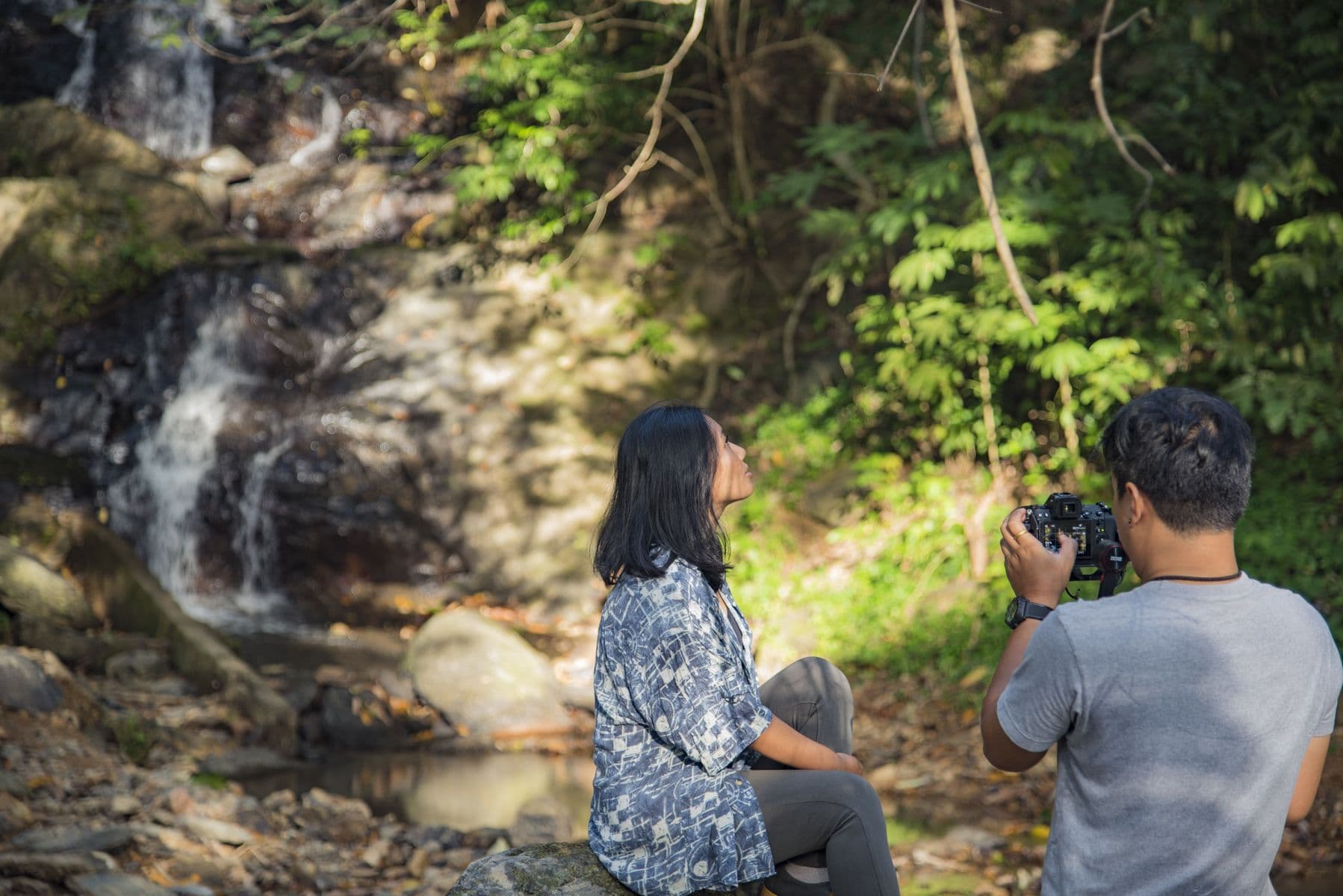 Waterfall photo point in Khao Sok