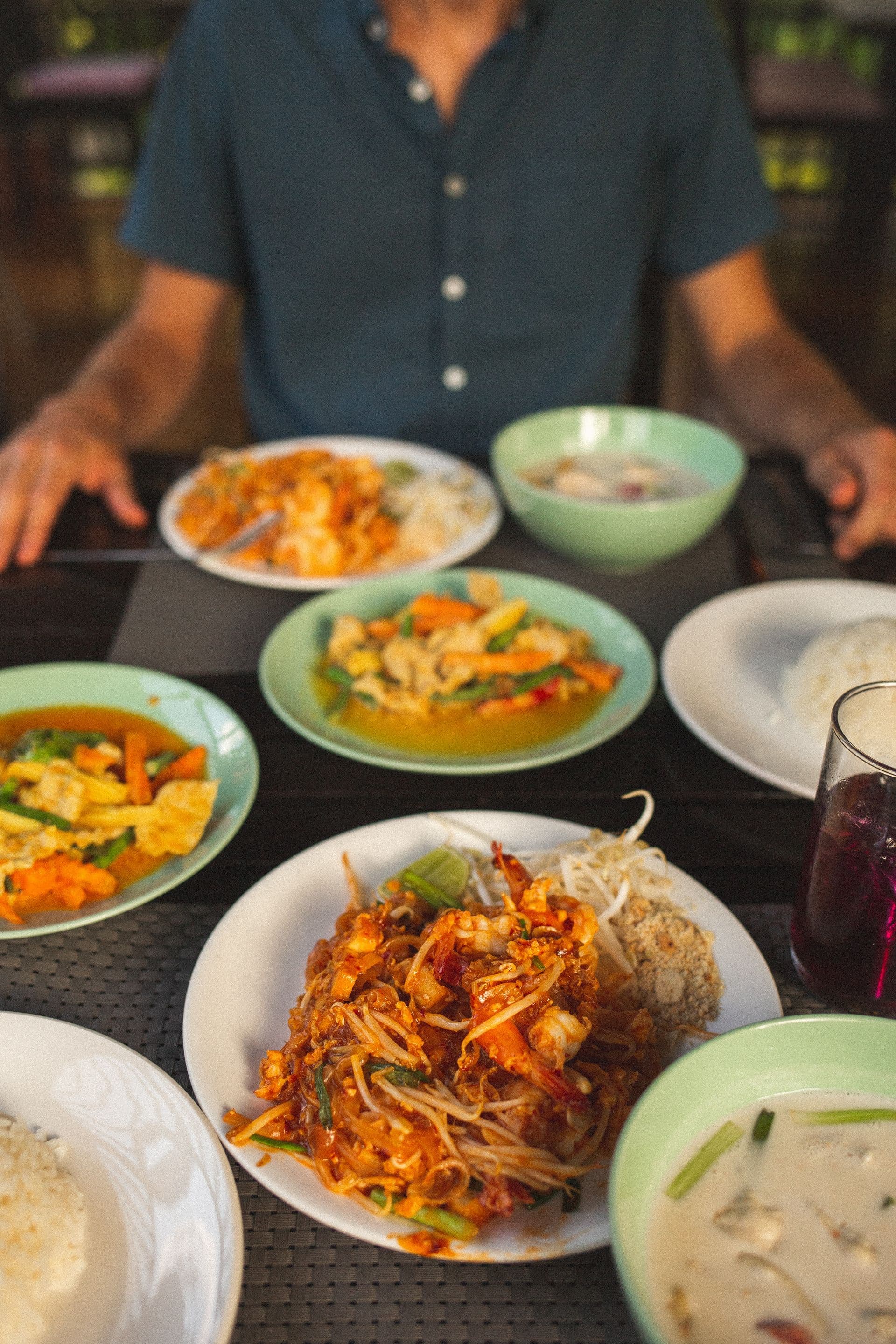 Preparing and cooking Thai food