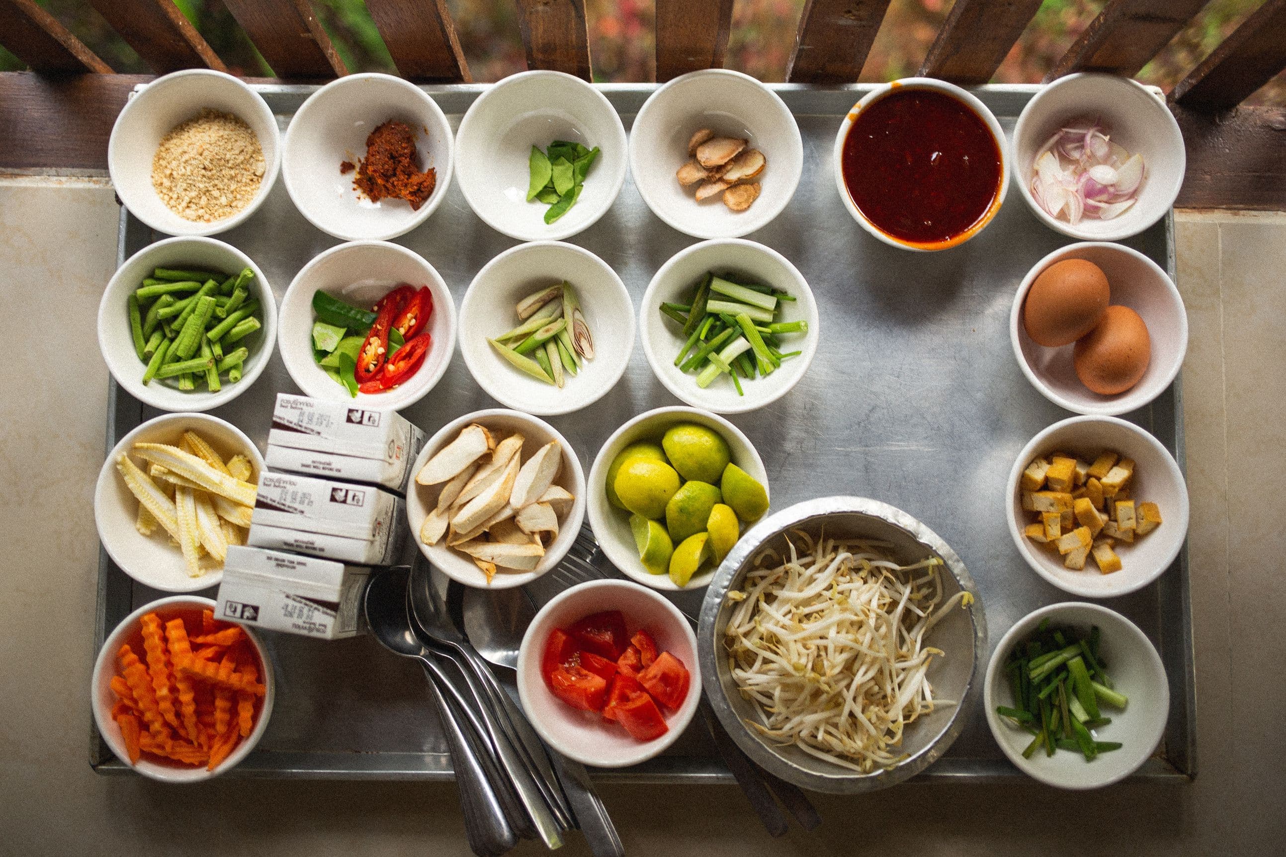 Preparing and cooking Thai food