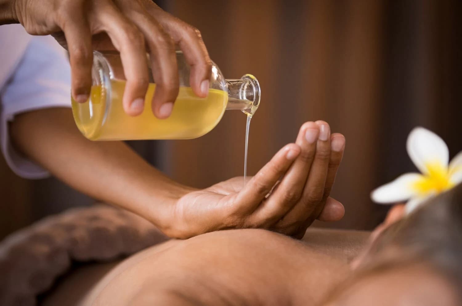 Thai massage in an open air sala
