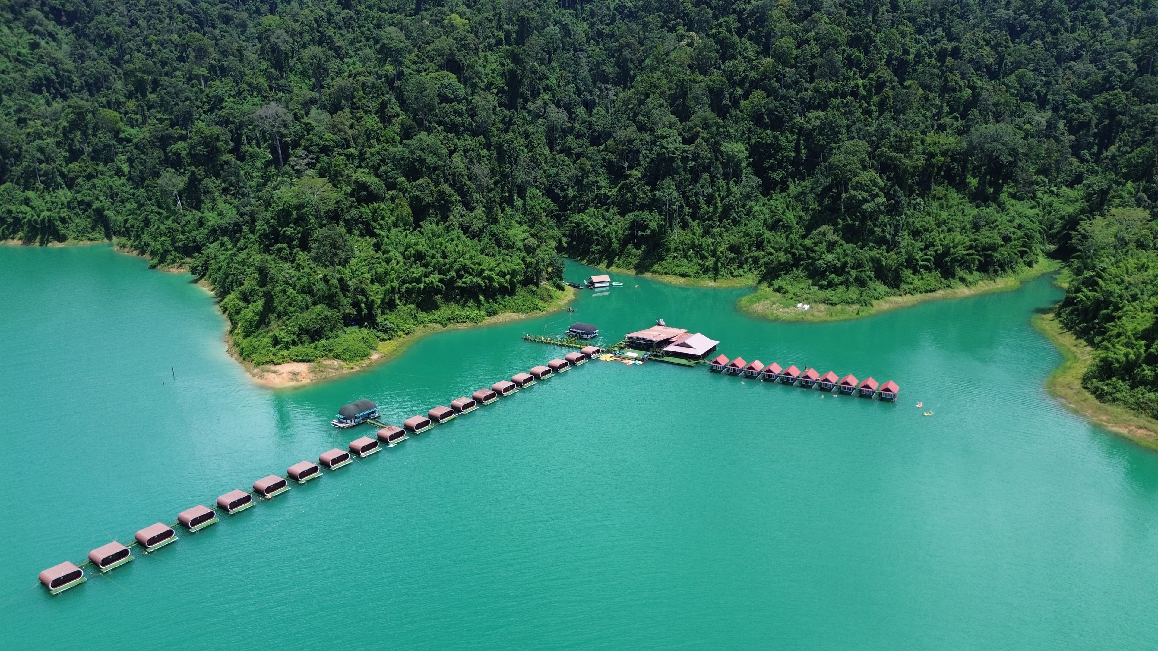 Aerial photography of Cheow Lan Lake and scenery