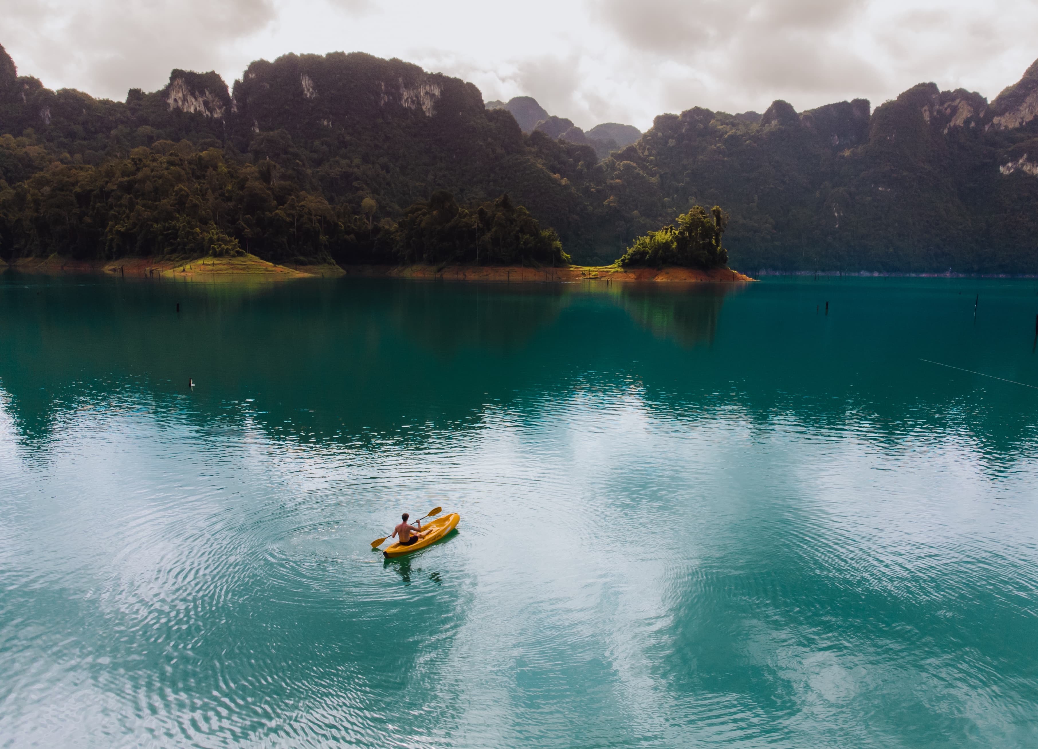 Kayaking on Cheow Lan Lake