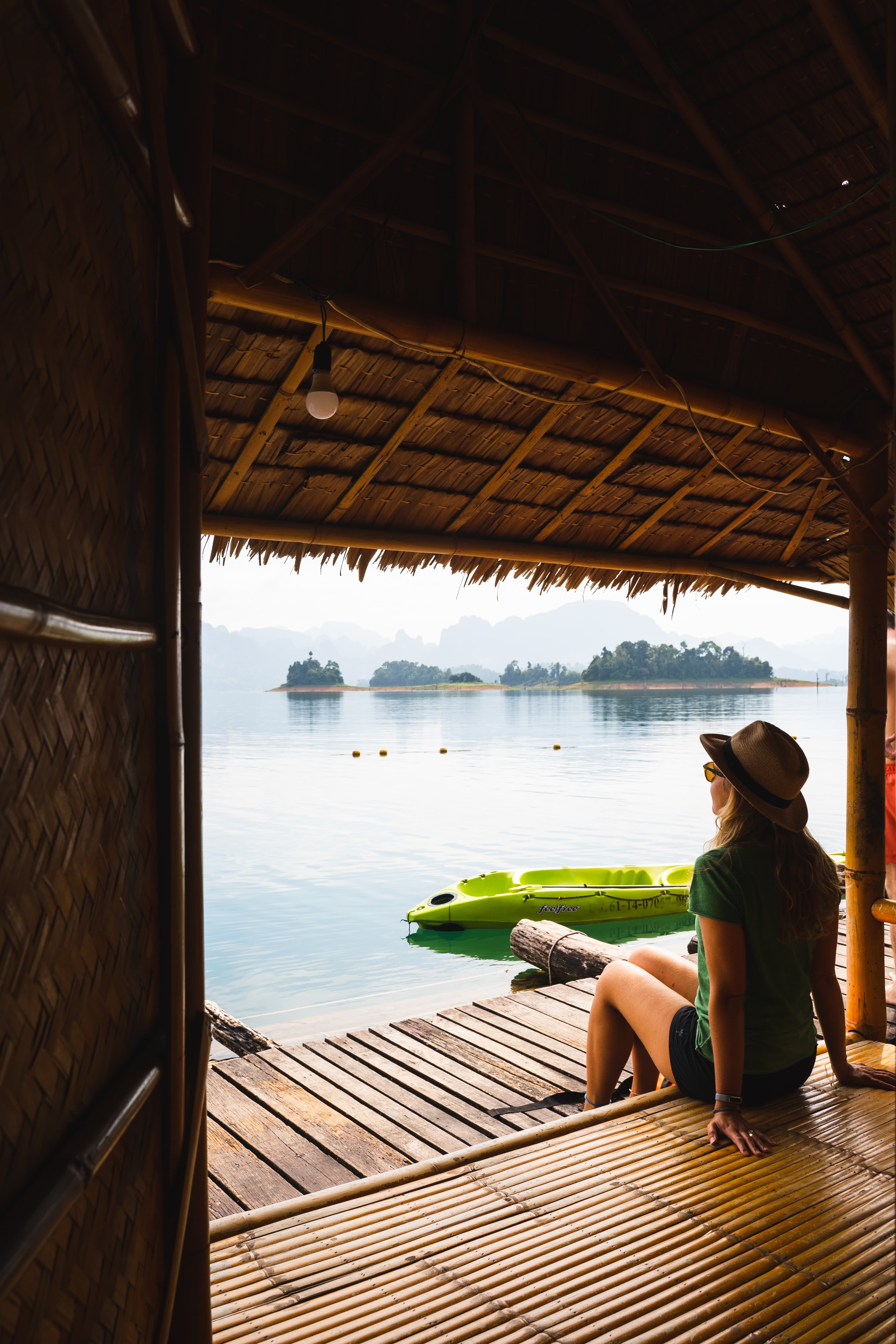 View from bamboo raft hours on Cheow Lan Lake